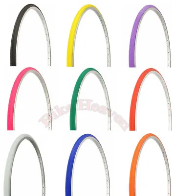 NEW! Bicycle DURO Tire  27  X 1   Bike TlRE Solid Colors Slick Road Fixie MTB  • $23.99