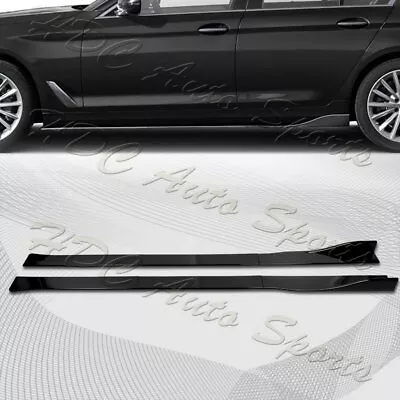 59  X 4  Universal Painted Black Side Skirt Extension Rocker Splitters Lip 6pcs • $57.99