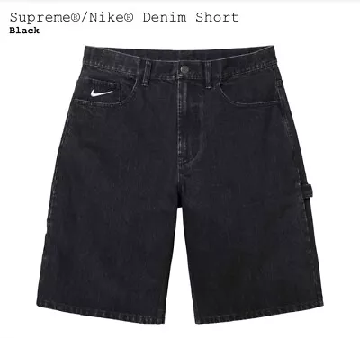 IN HAND Fast Free Ship! 🔥 Supreme Nike Denim Shorts Blue Indigo Size 30 • $298