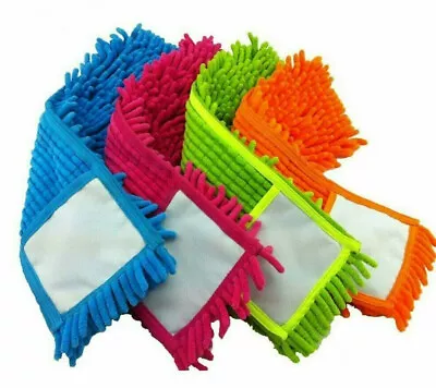 Microfibre Mop Refill Replacement Heads Dust Floor Cloth Cleaning Washable Pads • £3.29