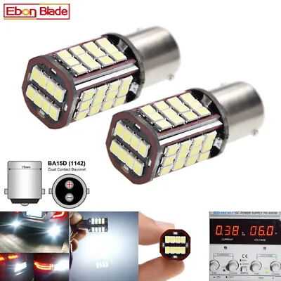 2 X 6 VOLT 6V BA15D 1142 LED Light Car Motorcycle Tail Brake Stop Globe Bulbs • $11.67