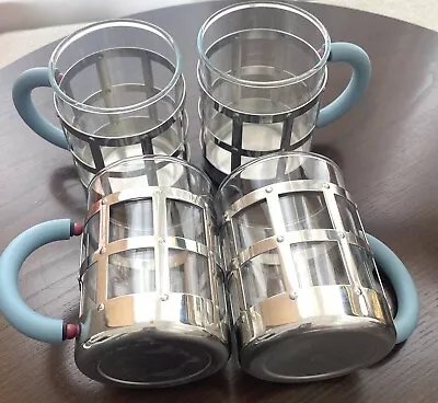 Alessi Stainless Steel Coffee Tea Mug By Michael Graves - SET Of FOUR • $175