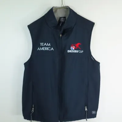 America's Team Drivers' Cup Men's Blue Harness Horse Racing Vest Size M • $45