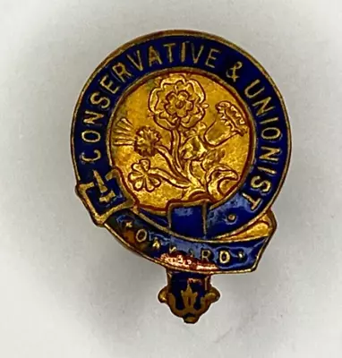 £13.08 • Buy Vintage Conservative & Unionist Party Enamel Lapel Badge 25x19mm