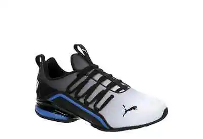 New PUMA Axelion Casual Shoes Athletic Sneakers Mens White MixEd Blue • $89.99