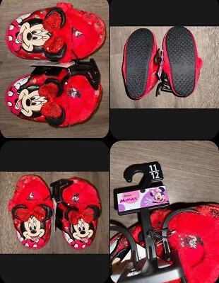 Minnie Mouse Toddler Girls Slippers House Shoes Size 11 / 12 NEW ❄️ SHIPS FREE⛄️ • $11.40
