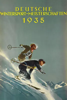 360946 Deutsche '35 Germany German Ski Race Vintage Art Print Poster • $29.95