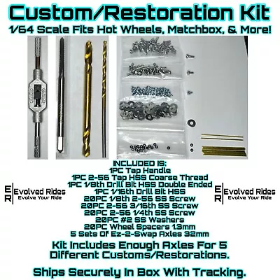 Rivet Screws FULL Kit Hot Wheels Matchbox 1/64 Scale Customization Restoration • $35.99