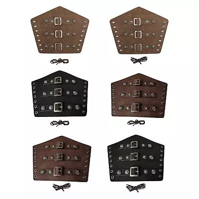 PU Leather Arm Guards Medieval Bracers For Festival Carnival Halloween Party • $13.09