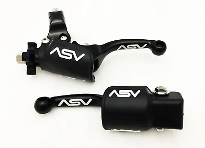 ASV F3 Front Brake Clutch Perch Levers Dust Cover Shorty Black CR125 CR250 CR500 • $159.95