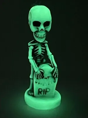 Neil Eyre Designs Halloween Horror Grave Yard Tombstone BAT Skeleton Glow Dark • £28.34