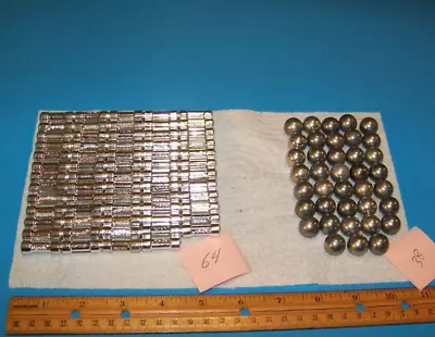 Magnets & Ball Bearings Lot (Small Magnets: 64 Ball Bearings: 38) • $35.27