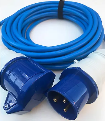 32 Amp 4mm BLUE ARCTIC Extension Cable 240v Wire Hook Up Generator Power 1m 30m • £44.99