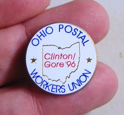 Bill Clinton 1996 Ohio Labor Union Campaign Pin Button Political • $0.99