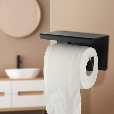 Toilet Paper Hook Roll Holder Storage Tissue Hanger 304 Stainless Steel Black • $27.59