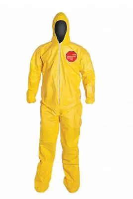 Case Of 12 Dupont Tychem Tyvek QC122SYLLG001200 Coverall Hazmat Suit Large • $127.74