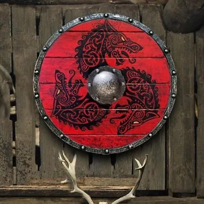 £21.60 • Buy Pattern Prop Ornaments Medieval Eivor Valhalla Raven Viking Battle Shield Dragon