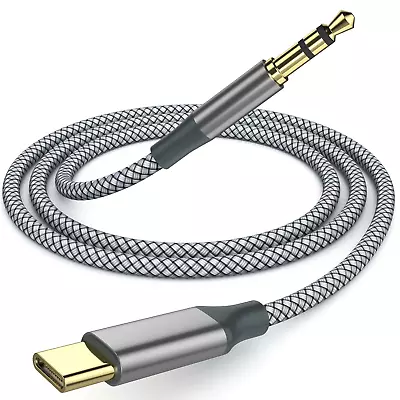 USB C To 3.5Mm Ylon Braided Aux Cable (3.3Ft) Type C To Male Adapter Stereo  • $9.99