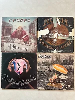 PROG ROCK Vinyl LP Lot- Kansas - Rush CARESS OF STEEL - Styx - Supertramp CRISIS • $17.75