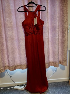£35 • Buy Size 12 Floor Length Red Burgundy Prom Dress Brodesmaid