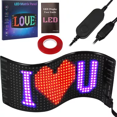 LED Scrolling Sign 5V 2A Bluetooth USB Control Advertising Board Display Sign⎑ • $30.69