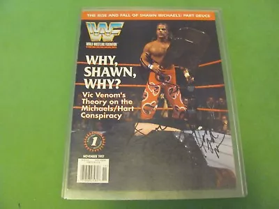 Vintage Shawn Michaels *signed Autograph* November 1997 Hbk Wwf Magazine • $299.99