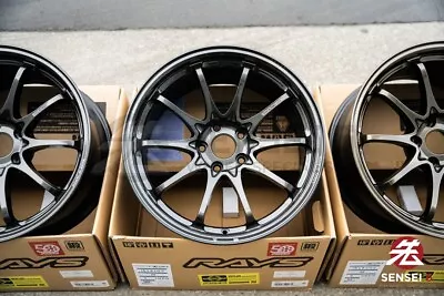 Volk CE28N Plus / 18x9.5 +22 / 5x114.3 / Diamond Dark Gunmetal (Set Of 4) / Evo • $3596