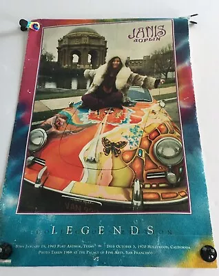 Janis Joplin 1985 Poster Legends Sony 356 C Cabriolet Jim Marshall RARE • $59.90