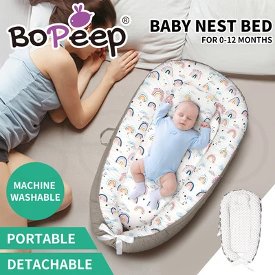 $42.99 • Buy Bopeep Baby Nest Bed Lounger Sleeping Portable Pillow Newborn Bassinet Crib Cot