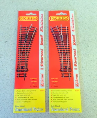 New Hornby Right Hand Standard Point R8073 & Left Hand Standard Point R8072 • £29.95