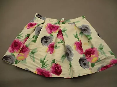 FOREVER 21 Size 30 Womens Multicolor Floral Pleated Lined Circle Mini Skirt 548 • $10
