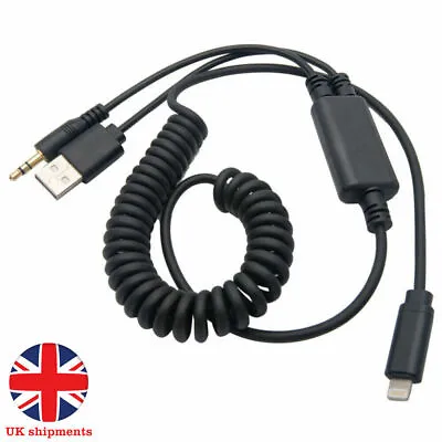 £14.39 • Buy UK BMW Y Lightning USB To AUX Audio Adapter Lead Cable For IPod IOSX/11/12/13/14