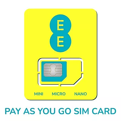 Brand New Genuine Payg Ee Multi Sim Card For - Same Day Fast Post - Uk Seller • £0.99