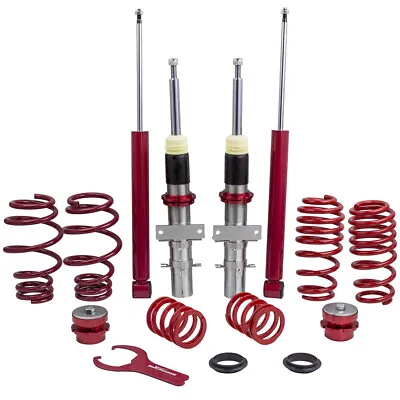 Coilovers Absorber Spring Shock Struts For Volkswagen VW Polo MK4 9N 9A4 01-14 • $378.42