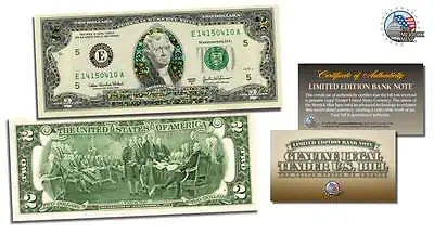 GOLD HOLOGRAM *Stars* Genuine Legal Tender $2 US BILL *MUST SEE* Limited Edition • $16.95