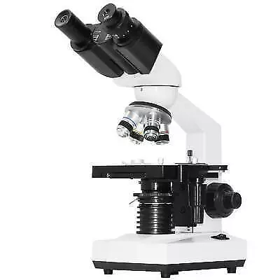 Enhanced Binocular Microscope 2500X Double Layer Mech Stage Lighted • $170.06