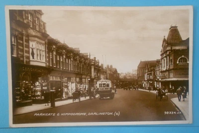 £6.25 • Buy VALENTINES SERIES RP Postcard C.1935 PARKGATE & HIPPODROME DARLINGTON DURHAM