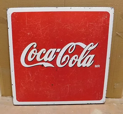 Coca Cola Metal Table Porcelain Top #1-Mexican-Restaurant Bar-30x30-Vintage • $159.97