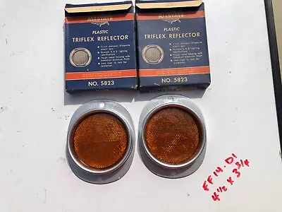 $59.95 • Buy Vintage Original NOS NIB PAIR Amber Car Truck REFLECTORS BUs Van Old Parts