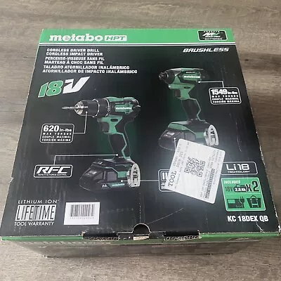 Metabo HPT 18V MultiVolt Drill & Impact Driver Combo Kit KC18DEXQB Brand New!! • $122.99