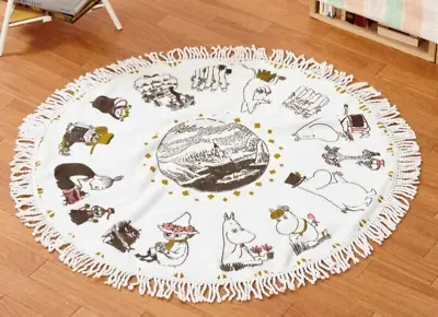 Moomin Circle Rug Towel 80cm Prize Item GIGO Limited New From Japan • $51.20