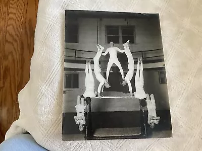 Vintage Photo 6 Young Guys GYMNAST'S POSING Balancing Long Underwear 10 X 8” • $9.99