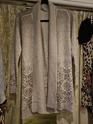 Gorgeous D. Exterior Made In Italy Beige With Sparkle Sweater Cardigan M • $29.99