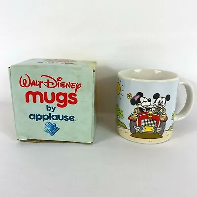 VIntage Mickey Mouse & Minnie Mouse Walt Disney Mugs By Applause 1985 With Box • $22.95