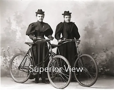 $8.99 • Buy Vintage Bicycles 1900 Two Ladies Bicycle Clothes Made From Original Negative WOW