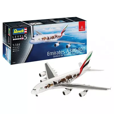 £32 • Buy Revell 1:144 Scale Airbus A380 Emirates ' Wild-Life ' Aircraft Model Kit 03882