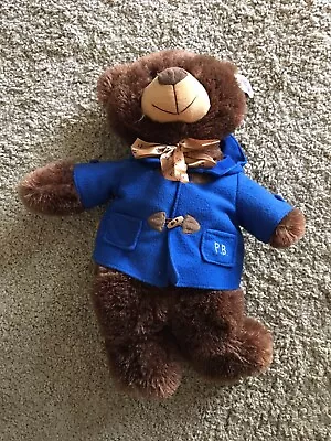 Large Paddington Bear Teddy Brown Wearing Blue Jacket Jade Soft Toys U4S5 • £12