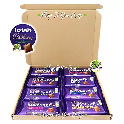 8 IRISH CADBURY ASSORTED CHOCOLATE TASTER BOX PERSONALISED HAMPER ☘️ Dairy Milk • £17.45