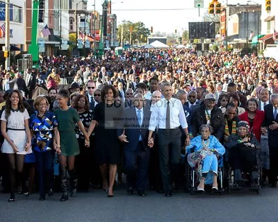 $8.87 • Buy Barack Obama & John Lewis Walk Across Edmund Pettus Bridge - 8x10 Photo (zz-995)