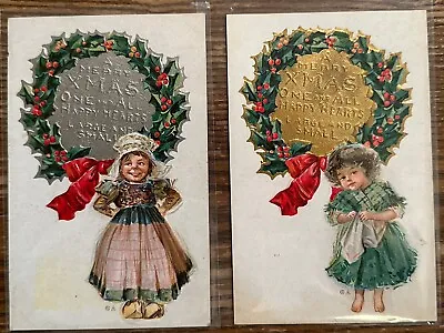 Lot Of Antique Postcards Early 1900s Vintage Embossed Christmas Brundage • $18